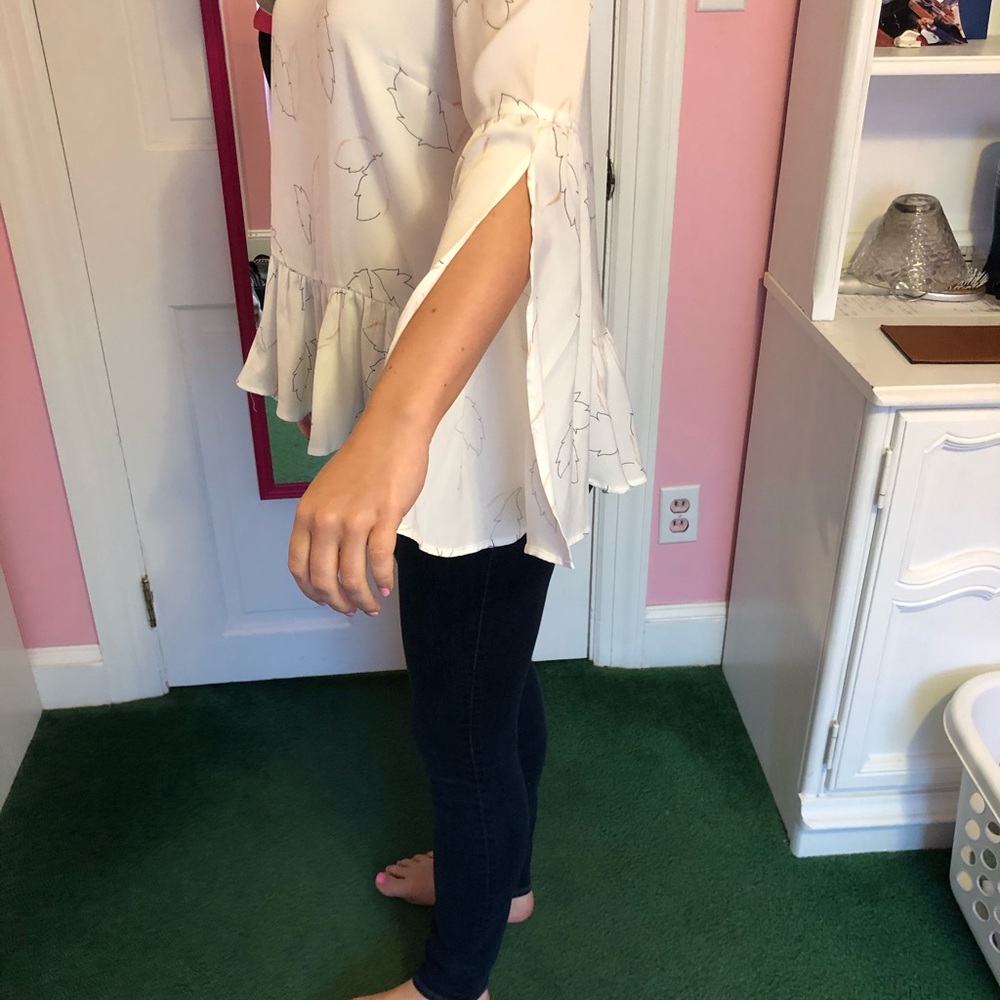 Leaf Printed Blouse - image 2